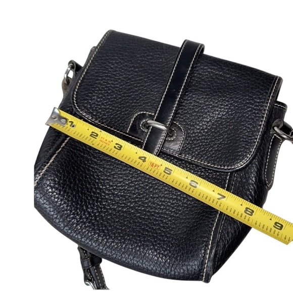 Vintage Dooney & Bourke Equestrian Crossbody Bag-Black AWL Leather - Picture 8 of 11